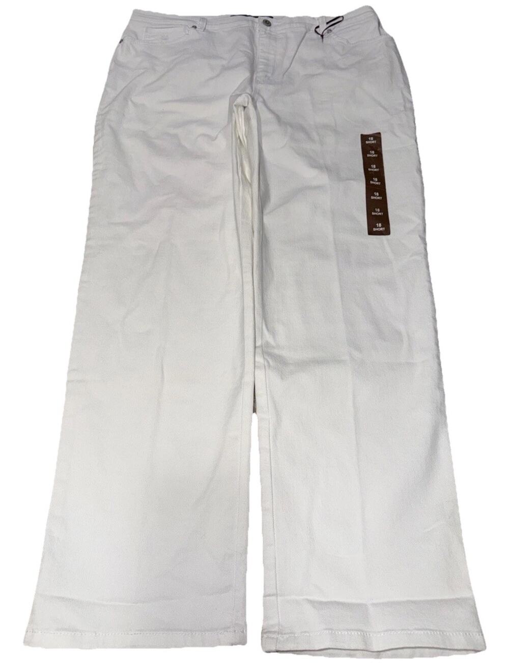 Gloria Vanderbilt Amanda Jeans 18 Short NWT White Ultra Stretch